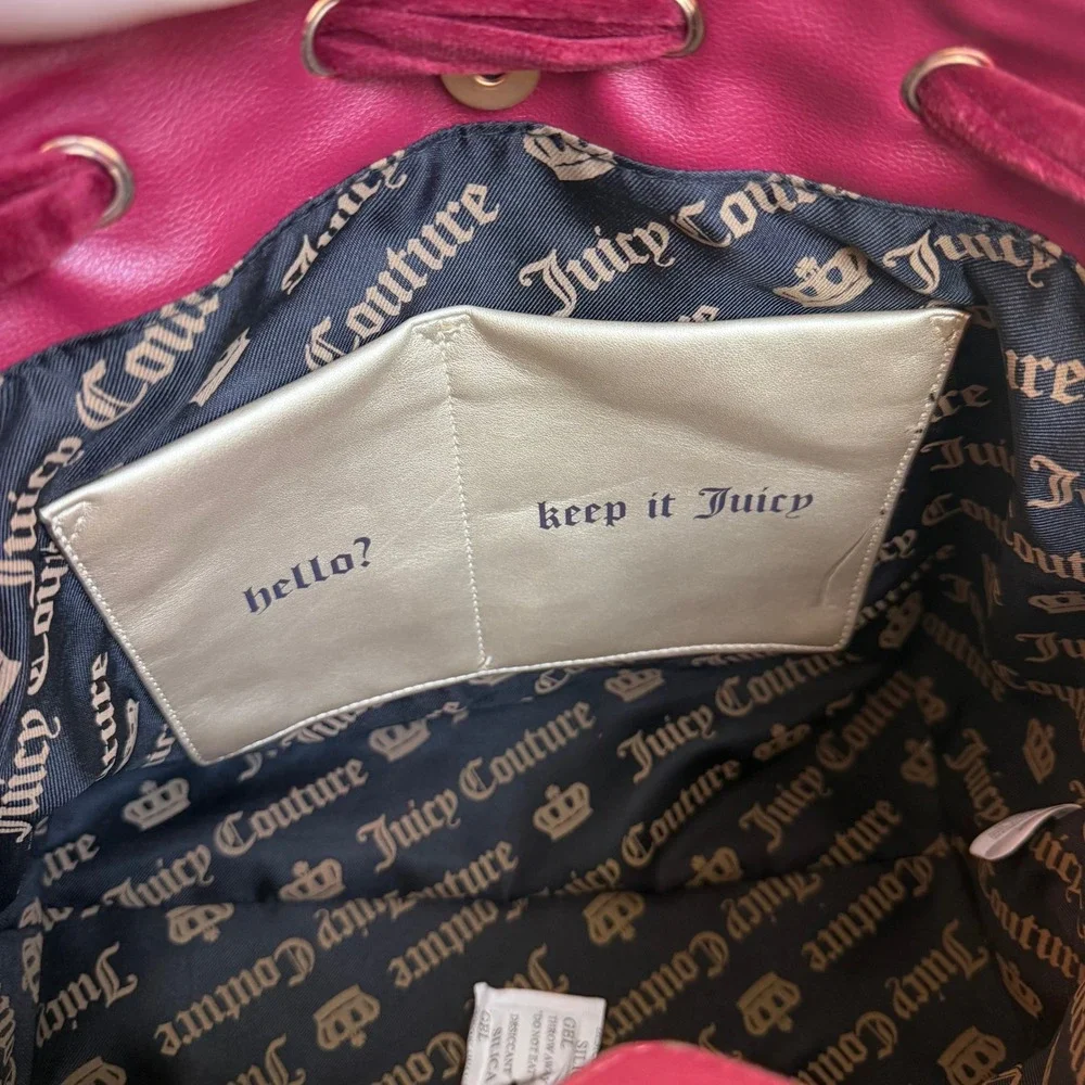New Juicy Couture Juicy Crown Daydreamer Tote Shoulder Bag Cranberry Red
